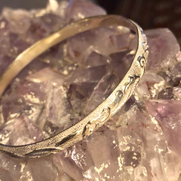 Jewelry - Sterling Floral Bangle Bracelet